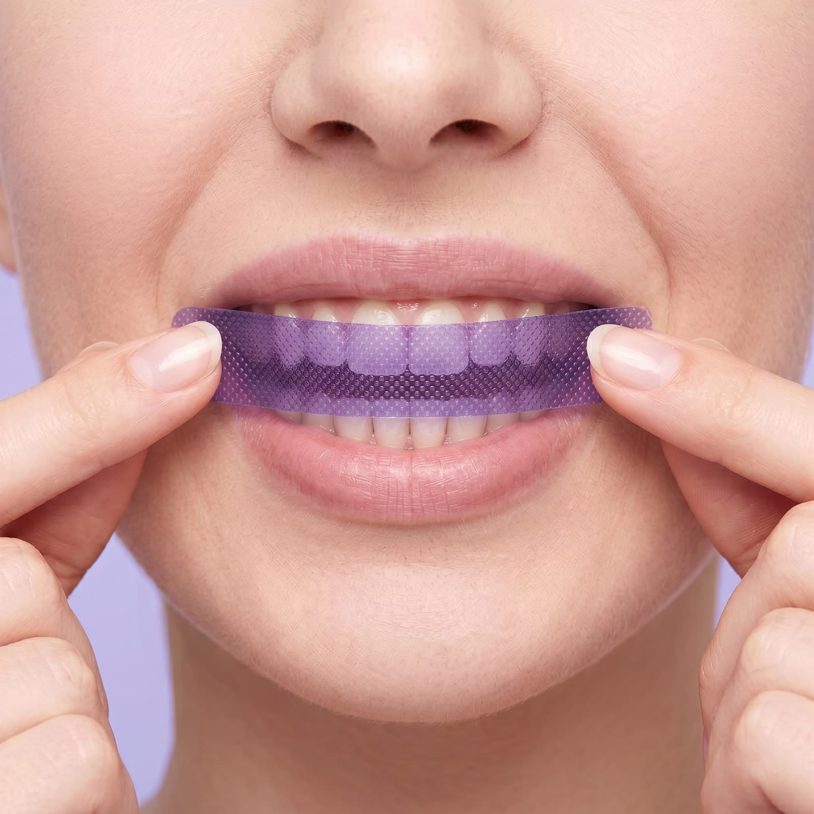 Applying the whitening strip