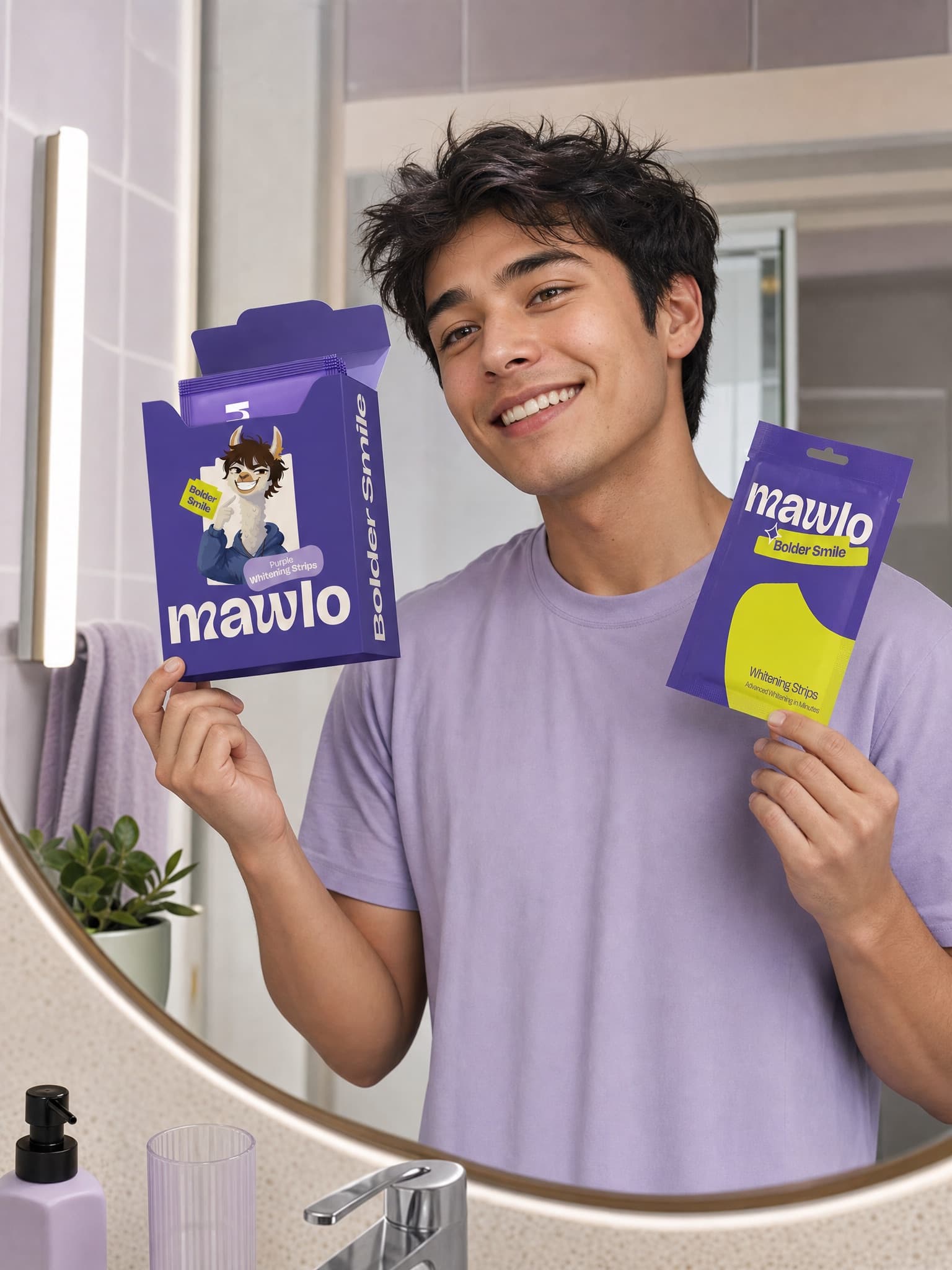 Friends laughing together after using Mawlo